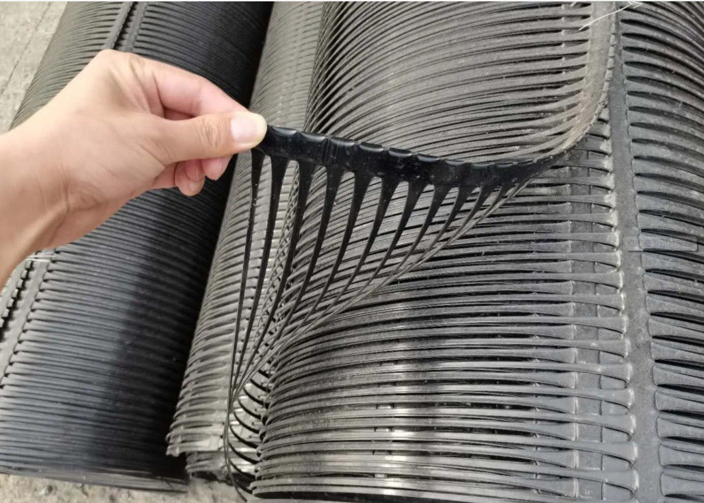 Outside Construction Polypropylene HDPE Uniaxial Geogrid Slope Stabilization